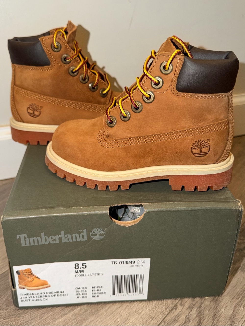 Timberland Wheat/Tan Kids' Leather Lace-Up Boots